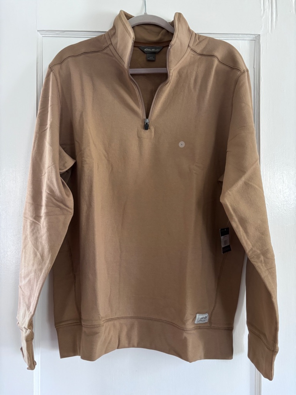 Eddie Bauer Men's Camp Fleece Half-Zip Pullover Sweater - Caramel